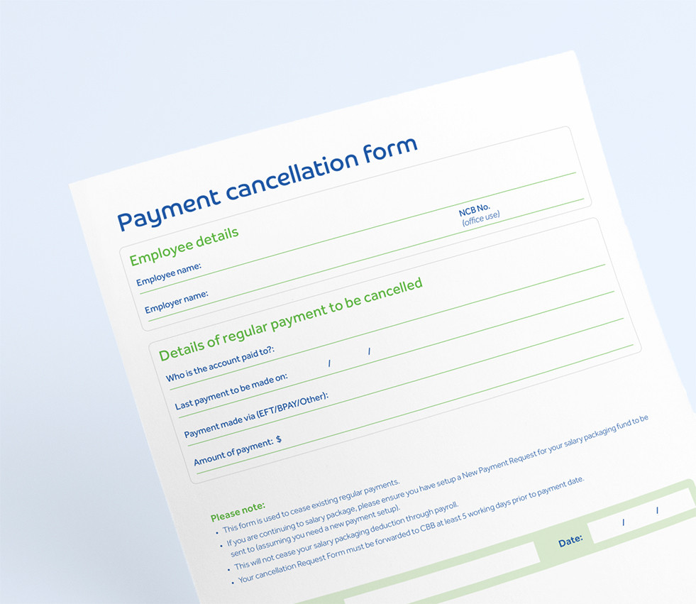 Form Payment cancellation