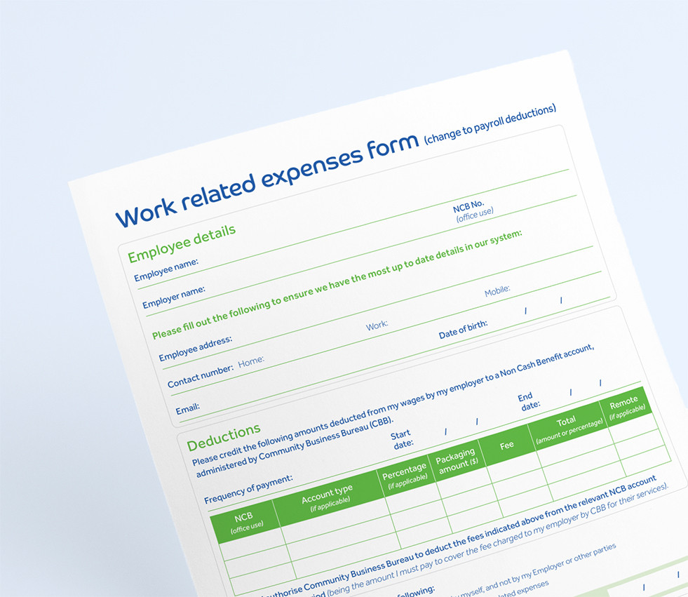 Form Work related expenses