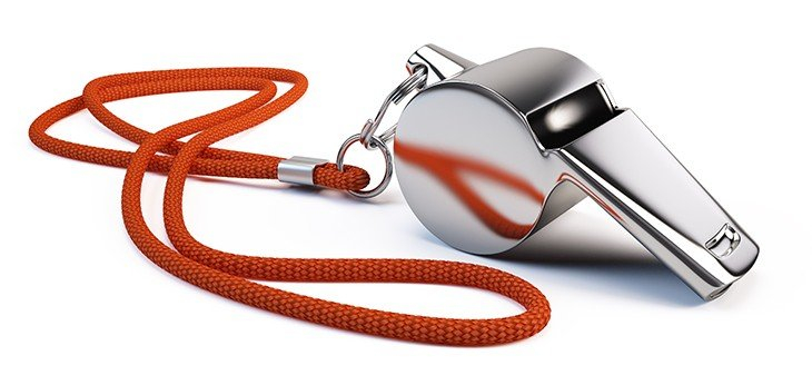 an image of a whistle with a red cord