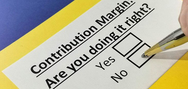 Two check boxes with yes and no options with the text "Contribution Margins: are you doing it right?